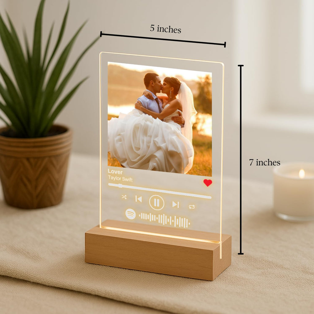 SAME DAY SHIP Custom Song Plaque Personalized Music Plaque Photo Gift Personalized Couples Romantic Gift Valentines Day