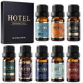 Hotel Diffuser Oil Gift Set - Inspired by 5-Star Hotel Fragrance Oil Set - My Way, White Tea,Baccarat,Four Seasons,Dubai,Beachfront Villa,Paris Coast
