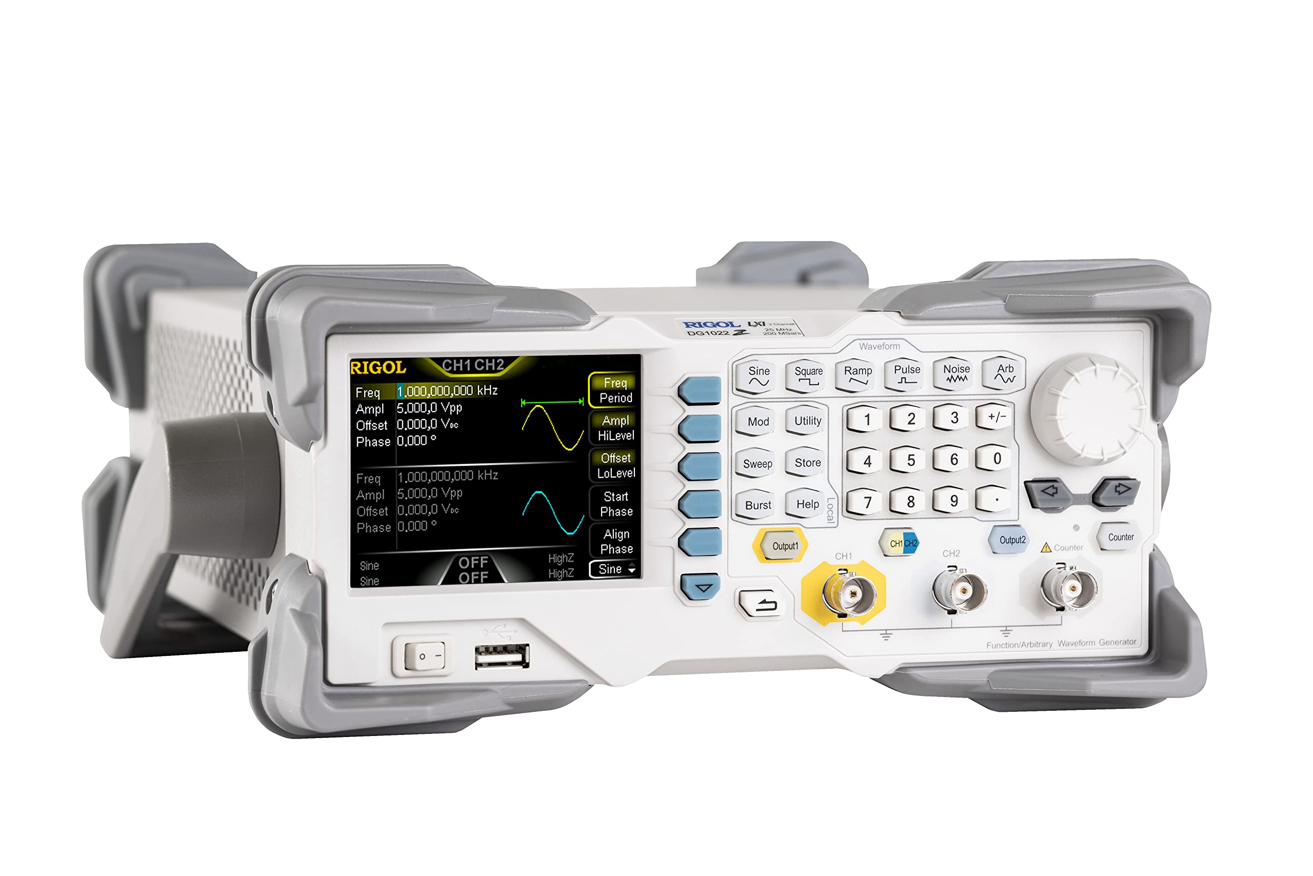 Rigol DG1022Z Function/Arbitrary Waveform Generator 25MHz,2 Channels,14 bit Vertical Resolution,2Mpts Arbitrary Wave Length