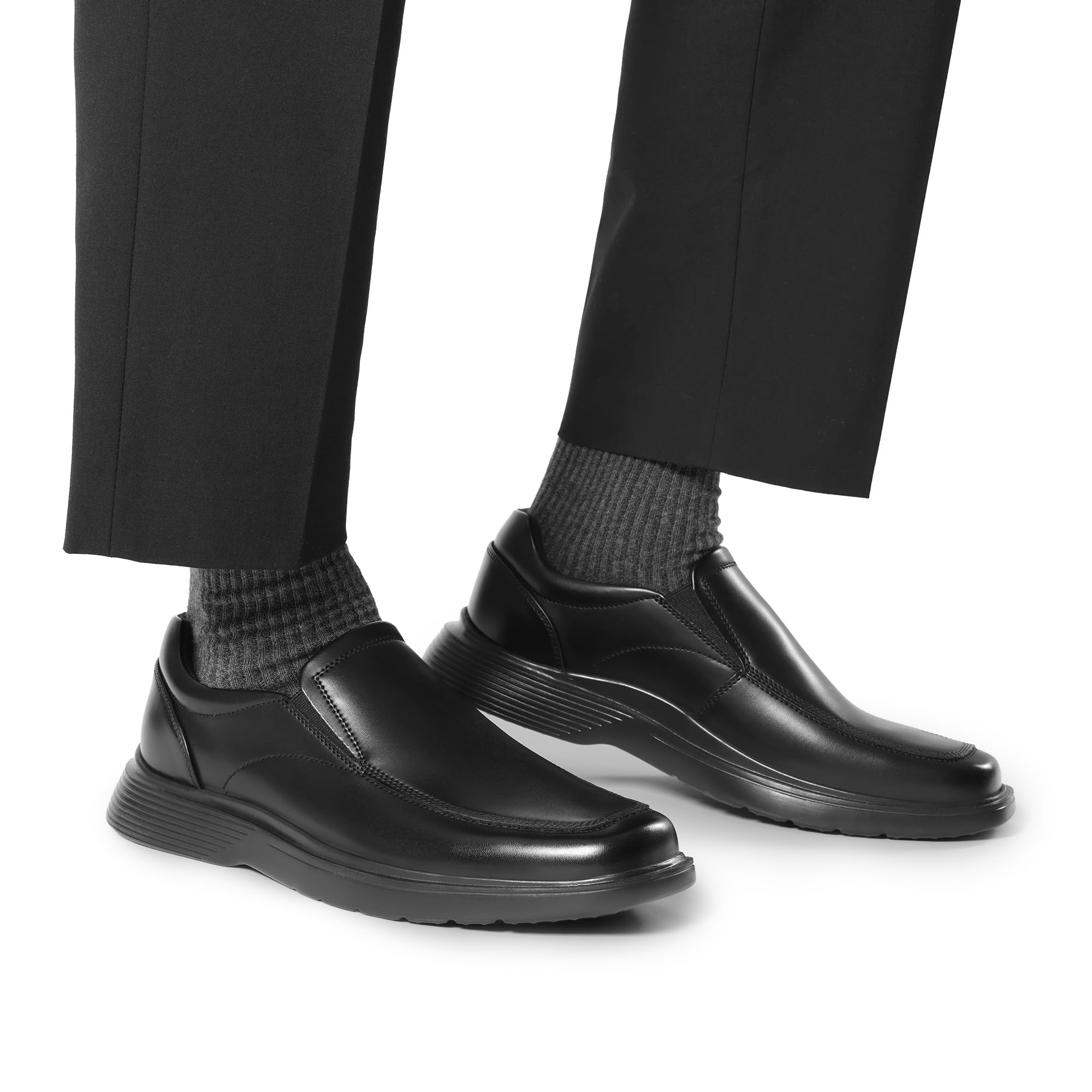Bruno Marc Men's Dress Shoes Slip On Comfortable Loafers Business Casual Shoes,Size 13,Black,SBLS2403M
