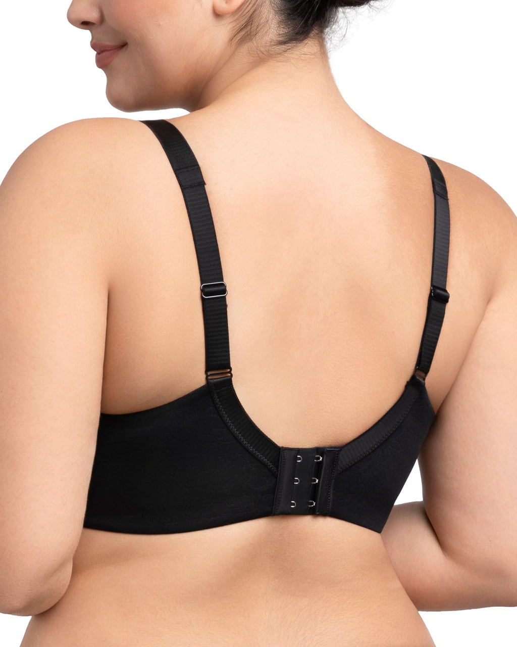HSIA Minimizer Bras for Women Plus Size, Full Coverage Coolcomfort T Shirt Unlined Bra with Underwire for Heavy Breast, Black with Floral Print 40G