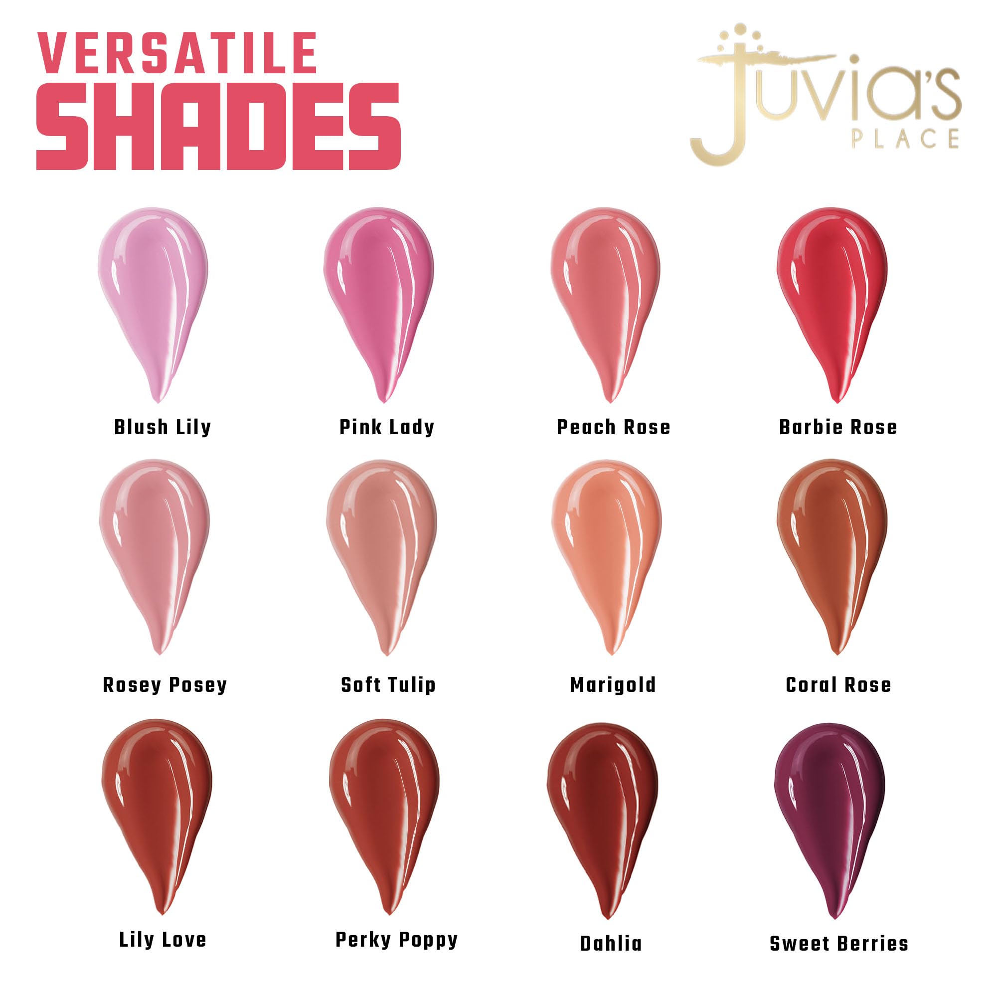 Juvia's Place Blushed Liquid Blush BlushLily - Dewy Tint Cheeks Makeup Glow Pigment Effortless Beauty Long Lasting Cosmetics Soft Creamy Natural Buildable All Skin Color Light Flawless Finish Blend