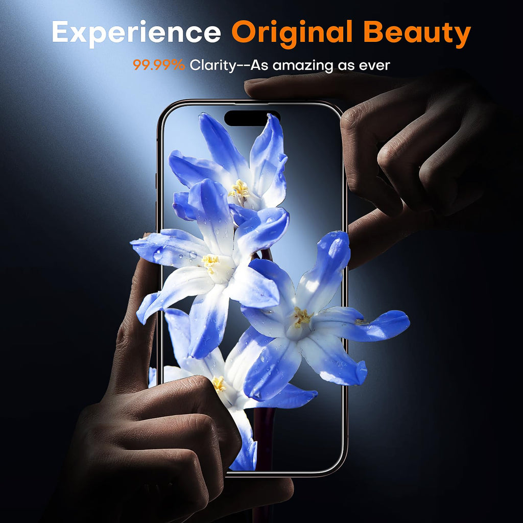 TOCOL for iPhone 16 Pro Max Screen Protector, 9H Hardness Military Grade Shatterproof HD Tempered Glass Full Coverage Easy Installation Case Friendly 2 Pack