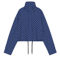 Songling Women Bomber Jacket Casual Coat Zip Up 2025 Trendy Fall Outfits Lightweight Polka Dot Puffer Jacket with Pockets(Navy,M)