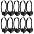 OSSZIT 30 Pack Class Set Headphones for Kids Students School Classroom Headphones Bulk Earphones Adjustable with 3.5 mm Jack for Library Children Adults (Black Color)