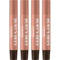 Burt's Bees Shimmer Lip Tint Set for Valentine's Day Gifts, Tinted Lip Balm Stick, Moisturizing for All Day Hydration with Natural Origin Glowy Pigmented Finish & Buildable Color, Caramel (4-Pack)