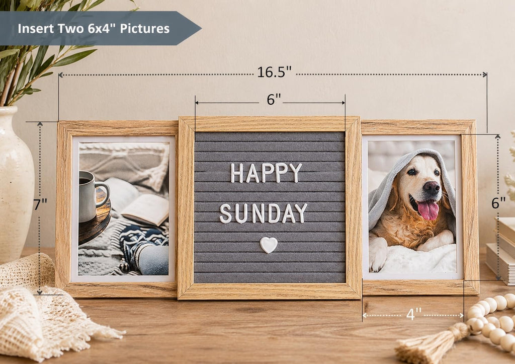 Personalized Picture Frame with Custom Letter Board – Two Photo Display for Mom, Grandma, Best Friend Frame, Sisters, or Couples – Custom Photo Frame and Personalized Wedding or Friendship Gift