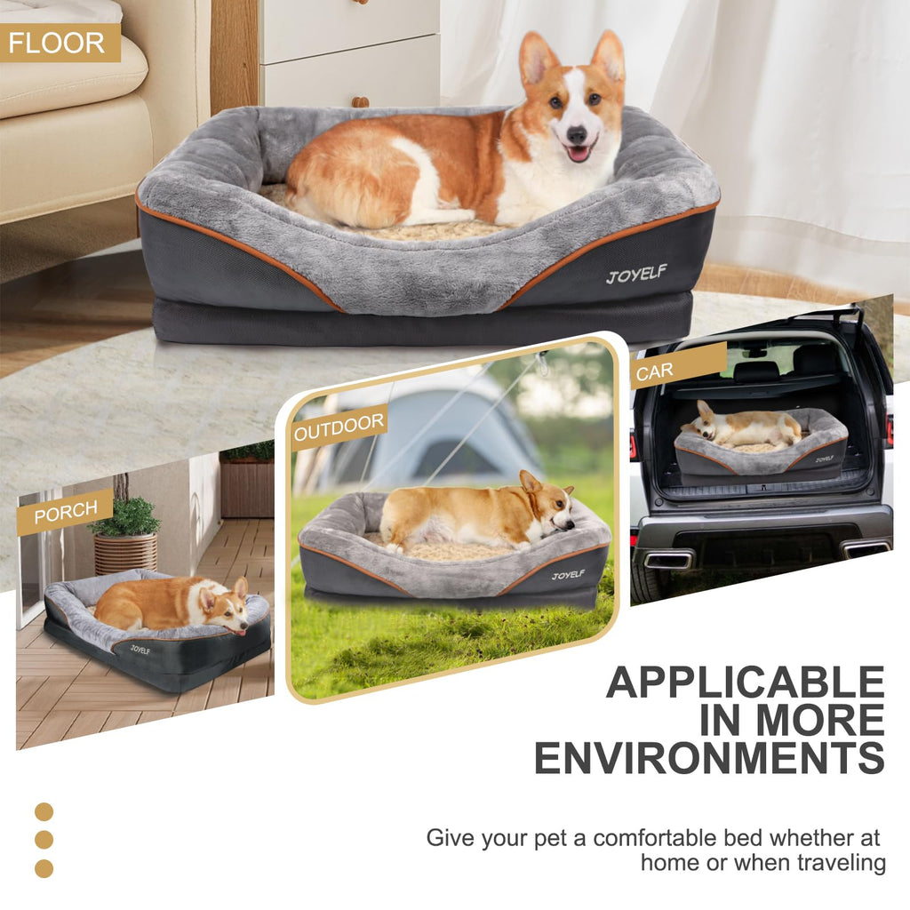 JOYELF XXLarge Memory Foam Dog Bed, Orthopedic Dog Bed & Sofa with Removable Washable Cover for Large Dogs
