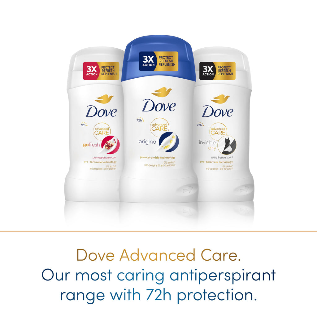 Dove Advanced Care Invisible Dry Anti-Perspirant Cream Women's Deodorant Stick with pro-ceramide technology for 72 hours sweat protection 50 ml