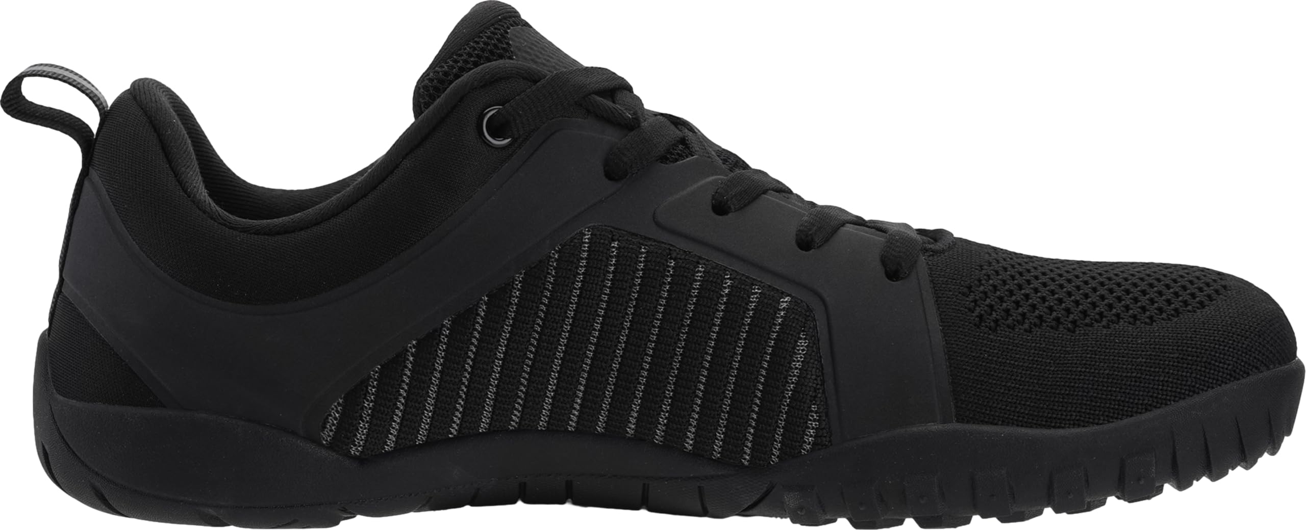 WHITIN Men's Extra Wide Width Barefoot Minimalist Shoes Zero Drop Trail Running Hiking Sneaker Cross Training Walking Gym Workout Lifting All Black 44