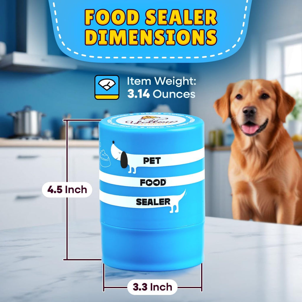 Yellow Hydrant The Original Canned Dog Food Storage Container (2 Pack) Patent Pending Reusable Airtight Can Cover Pet Food Sealer - Keeps Dog Food Can Fresh in the Fridge, Eliminates Odor
