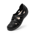 DREAM PAIRS Women's Loafers Slip On Comfortable Casual Orthopedic Walking Flats Work Shoes Closed Toe Sandals with Arch Support,Size 9.5,Black,DWUMLS2508