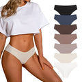 SHARICCA Women Seamless Cheeky Bikini No Show Panties Ladies Invisible Breathable Hipster Soft Stretch Underwear 7 Pack (7P11,S)