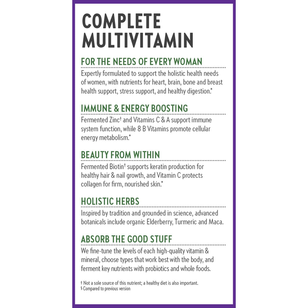 New Chapter Women’s Multivitamin, Iron, B6, B12, Biotin for Hair Growth, D3, Vit C, Zinc for Immune & Stress Support, Gentle on an Empty Stomach, One Daily, Non-GMO, Gluten-Free, 18+, 72 Tablets
