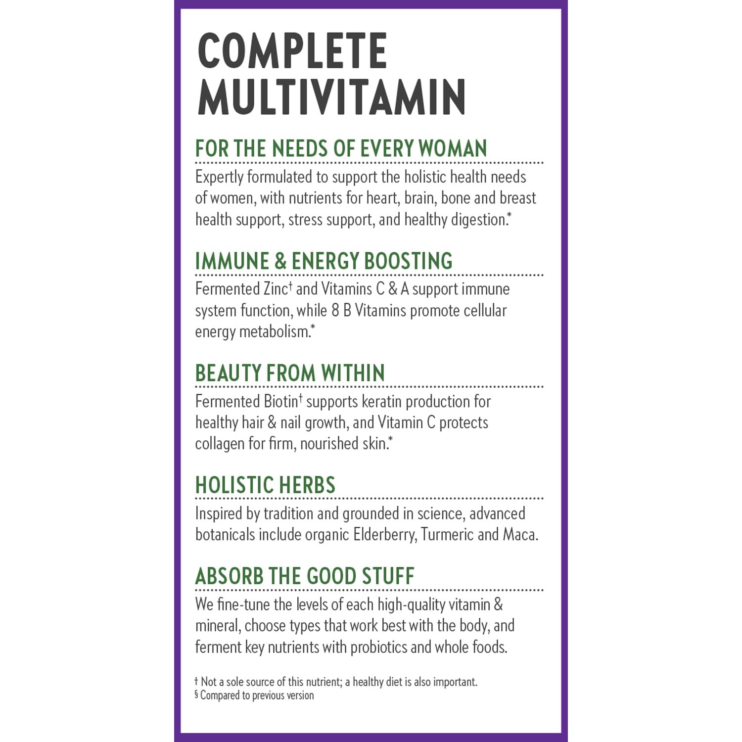 New Chapter Women’s Multivitamin, Iron, B6, B12, Biotin for Hair Growth, D3, Vit C, Zinc for Immune & Stress Support, Gentle on an Empty Stomach, One Daily, Non-GMO, Gluten-Free, 18+, 72 Tablets