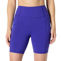 Amazon Essentials Women's Active Total Train High Waist 7" Gym Workout Biker Shorts with Pockets, Royal Blue, X-Small