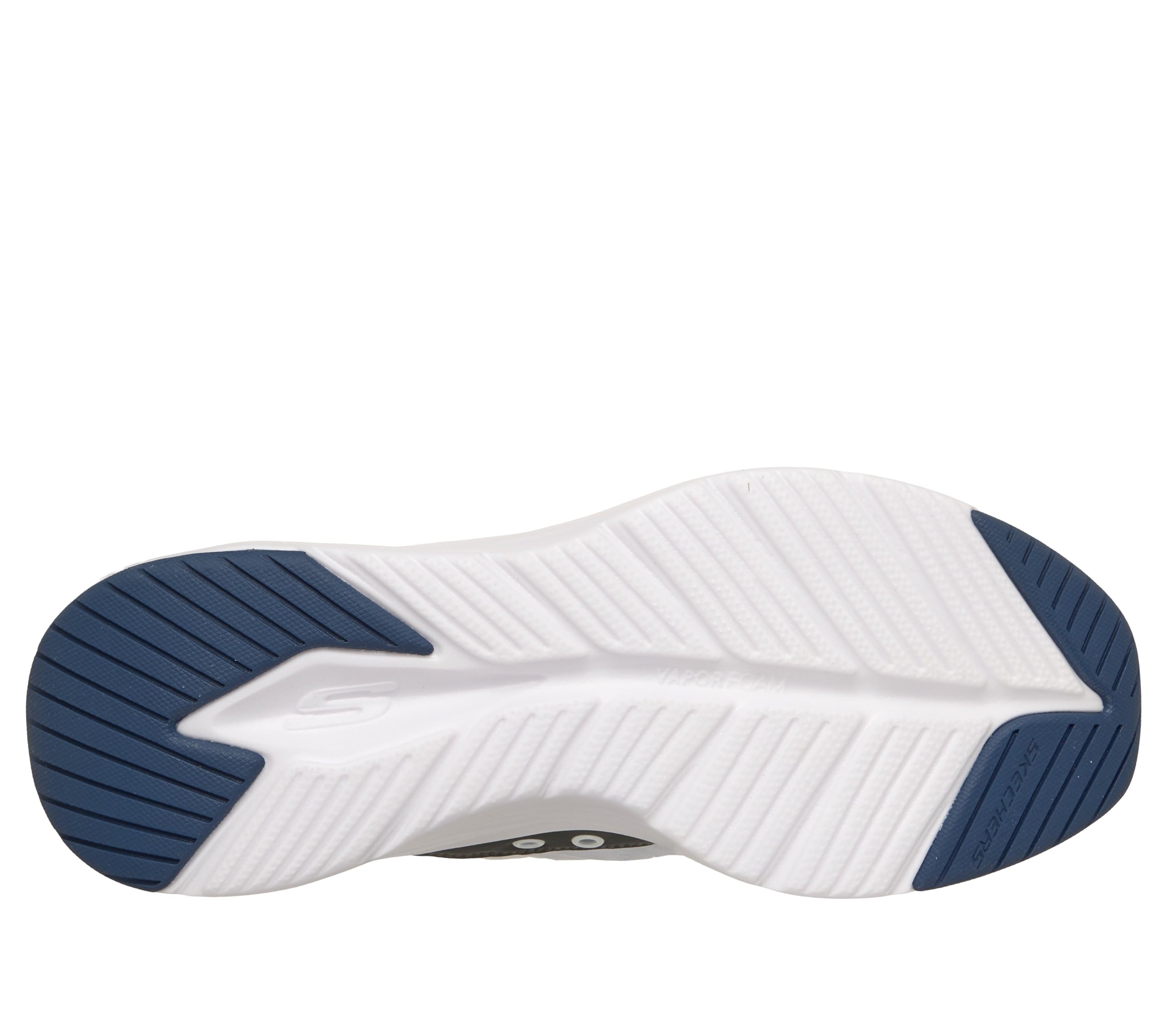 Skechers Men's Contour Foam Cozy Fit Hands Free Slip-in Sneaker,White/Navy,9 Wide