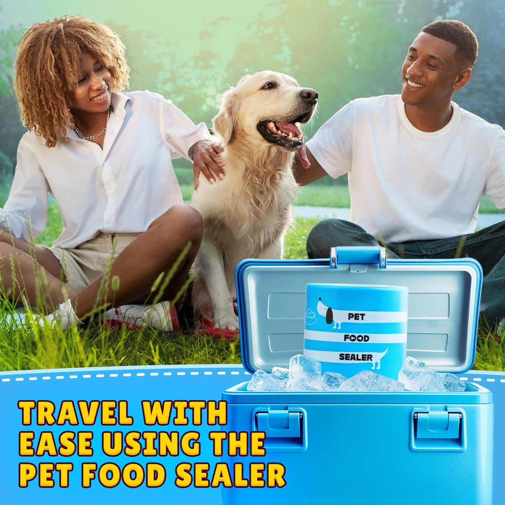 Yellow Hydrant The Original Canned Dog Food Storage Container (2 Pack) Patent Pending Reusable Airtight Can Cover Pet Food Sealer - Keeps Dog Food Can Fresh in the Fridge, Eliminates Odor