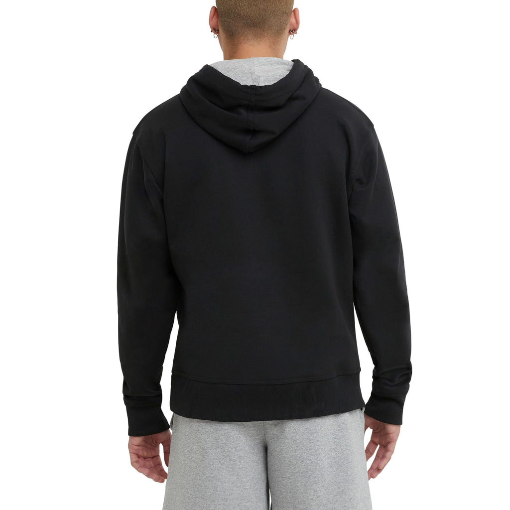 Champion Men's Pullover Fleece Hoodie, Standard Fit, Midweight, C Logo, Available in Regular and Big & Tall, Black, Large