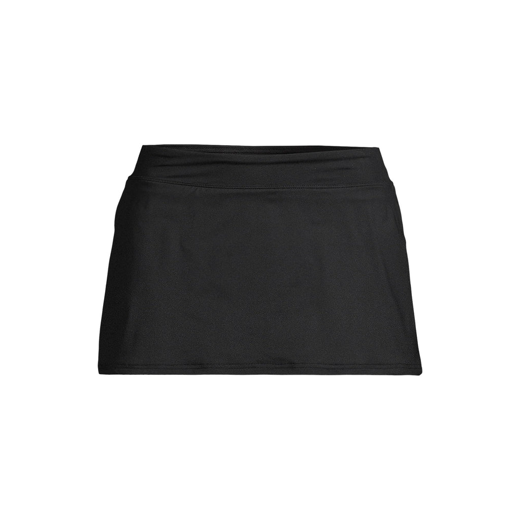 Lands' End Womens Chlorine Resistant Mini Swim Skirt Swim Bottoms Black Regular 4