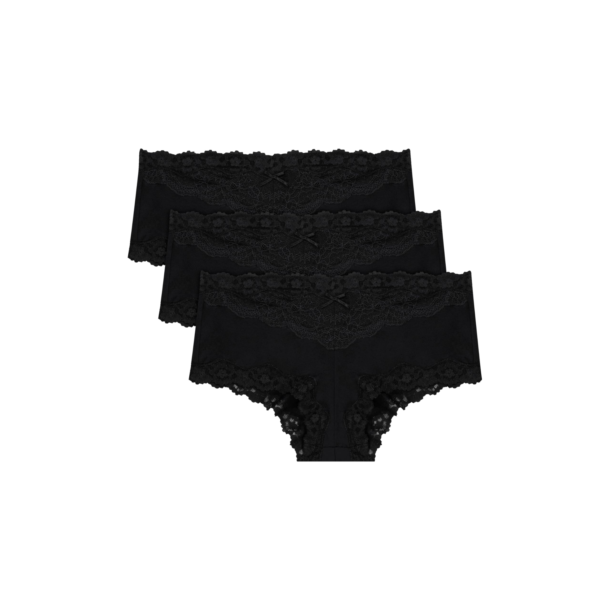 Maidenform Women's Underwear Hipster Pack, 3-Pack, Low-Rise Cheeky Underwear Women Pack, Lace Hipster Panties for Women