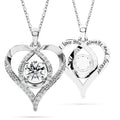 Heart Pendant Necklace for Her Moissanite Lab-Created Gem Jewelry for Women I Love You S925 Sterling Silver Gifts to Wife Girlfriend Mom Daughter Anniversary Birthday Christmas Valentines Day Classic