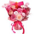 Lovenfold Preserved Flowers Bouquet 12 Mixed Multi-Color Roses for Delivery, Birthday Flowers Rose Gifts for Women Mom Grandma