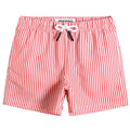 maamgic Boys Swim Trunks Toddler Swim Shorts Little Boys Bathing Suit Swimsuit Toddler Boy Swimwear,Stripe Redwhite,5 T