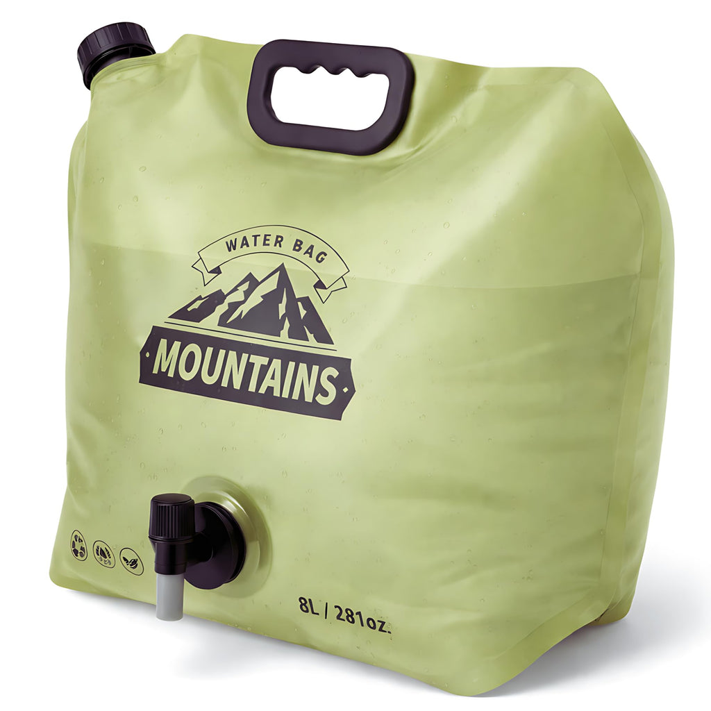 CoreMuse Camping Water Container 2 Gallon Collapsible Water Jug with Spout - Reusable Plastic Flasks, Foldable Empty Gallon Jug for Water Storage, Water Bag for Outdoor Hiking Emergency Prep (1 Pack)