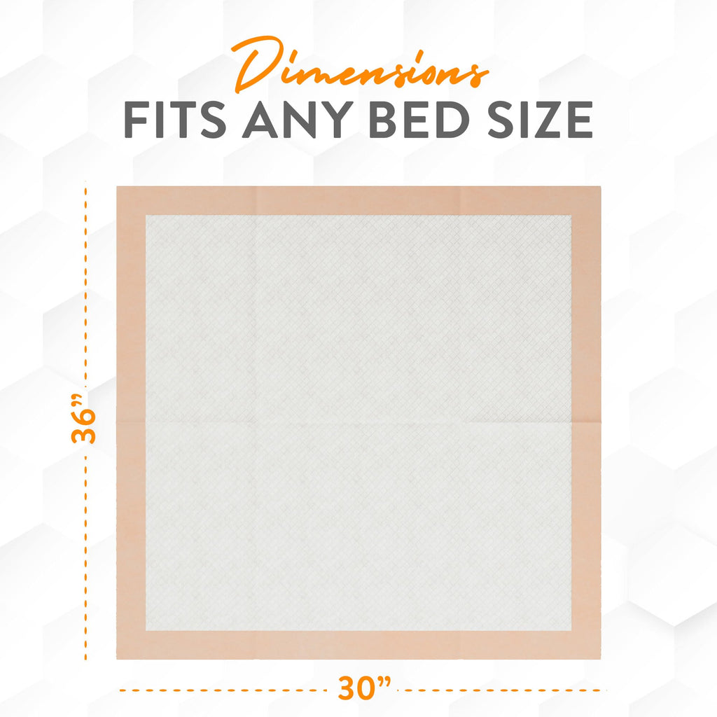 Inspire XL Super Absorbent Bed Pads for Chronic Incontinence 30 x 36 Ultra Thick 100 Grams | Bed Pads Disposable Adult Elderly Care | Chucks Disposable Underpads for Incontinence (50 Count)