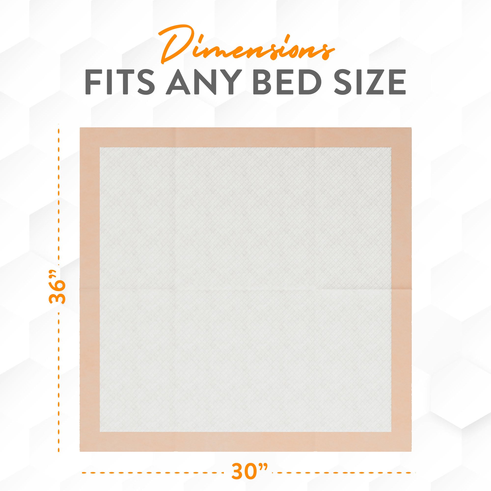 Inspire XL Super Absorbent Bed Pads for Chronic Incontinence 30 x 36 Ultra Thick 100 Grams | Bed Pads Disposable Adult Elderly Care | Chucks Disposable Underpads for Incontinence (50 Count)