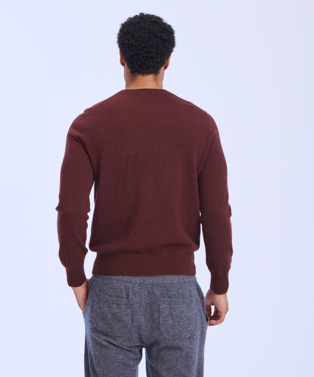 The Original Cashmere Crewneck Sweater Men's (US, Alpha, X-Large, Regular, Regular, Chocolate Brown)
