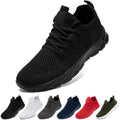 VLHGCG Running Black Shoes for Men Tennis Slip on Sneakers Casual Walking Fashion Shoe Lightweight Slippers Size 14.5
