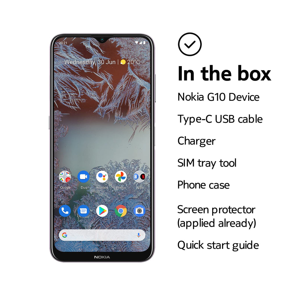 Nokia G10 | Android 13 | Unlocked GSM Smartphone | 3-Day Battery | 3GB RAM | 64GB Storage | 6.52-Inch Screen | 13MP Triple Camera | Dusk | Not Compatible with Verizon or AT&T