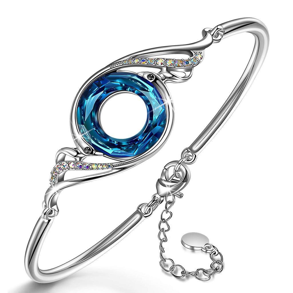Kate Lynn "Rise From the Ashes Phoenix Bracelet & Earrings Set, Symbol of Luck and Renewal