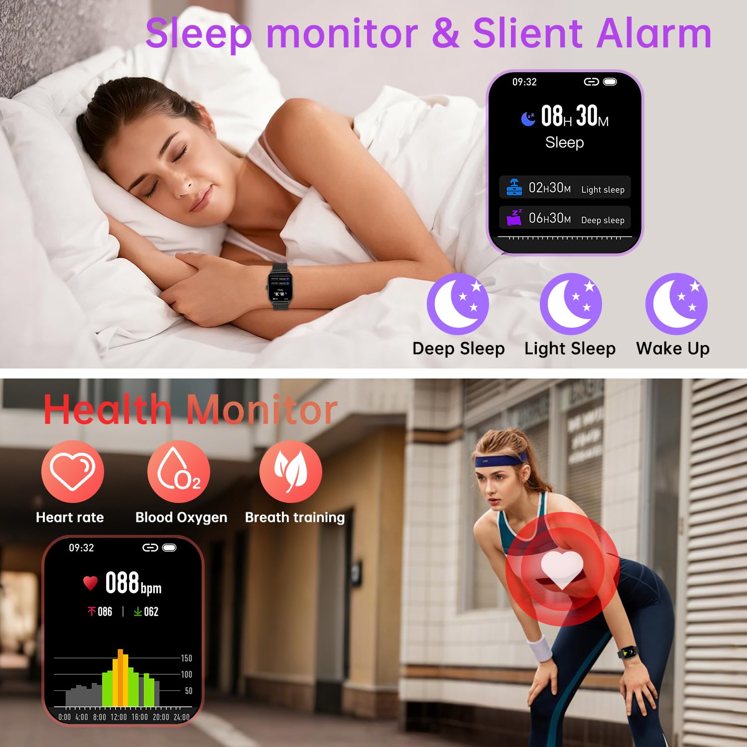 Smart Watch for Men Women Fitness: Waterproof Make Answer Call Running Smartwatch for Android Phone iPhone Samsung Compatible Digital Mens Watches SpO2 Sleep Heart Rate Monitor Step Pedometer Tracker