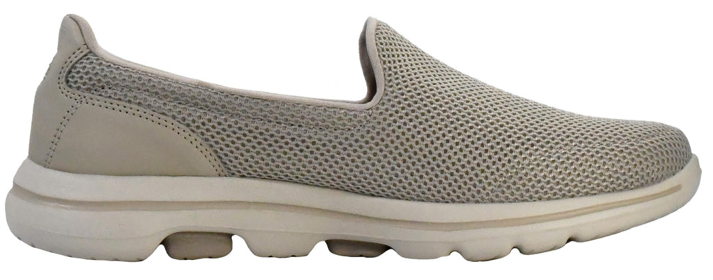 Skechers Women's Go Walk 5 Sneaker, Taupe, 7.5 Wide