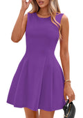 PRETTYGARDEN Summer Dresses for Women 2026 Elegant Classy Spring A Line Business Casual Work Graduation Cocktail Short Dress (Purple,XX-Large)