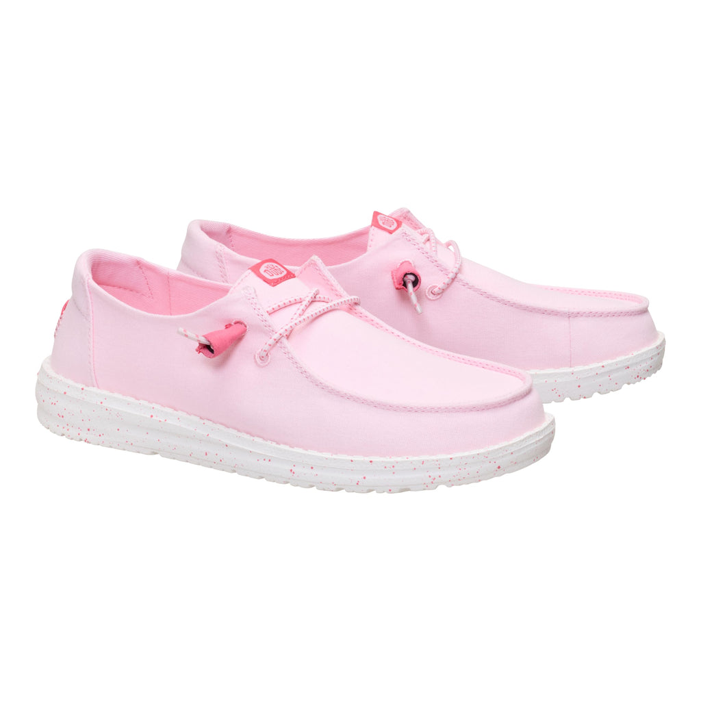 HEYDUDE Wendy Canvas Light Pink Size 8, Women’s Shoes, Slip-on Loafers, Comfortable & Light-Weight