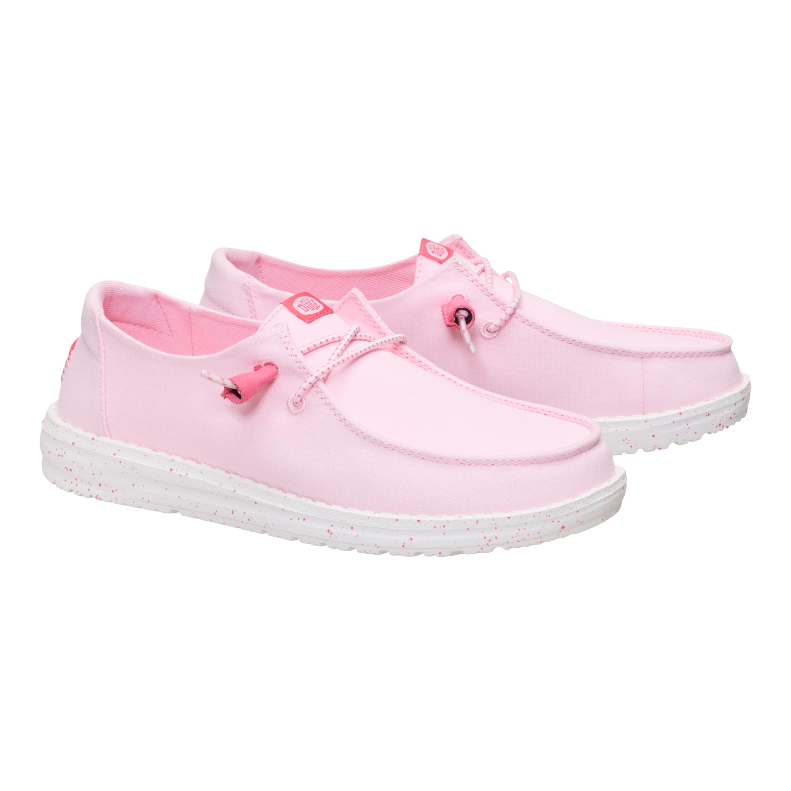 HEYDUDE Wendy Canvas Light Pink Size 8, Women’s Shoes, Slip-on Loafers, Comfortable & Light-Weight