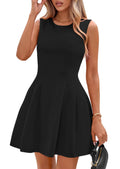 PRETTYGARDEN Summer Dresses for Women 2026 Elegant Classy Spring A Line Business Casual Work Graduation Cocktail Short Dress (Black,Medium)