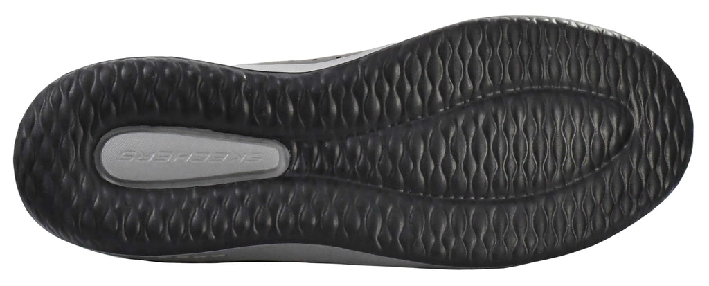Skechers Men's Classic Fit Delson Camben Sneaker, Black/Grey, 9 US