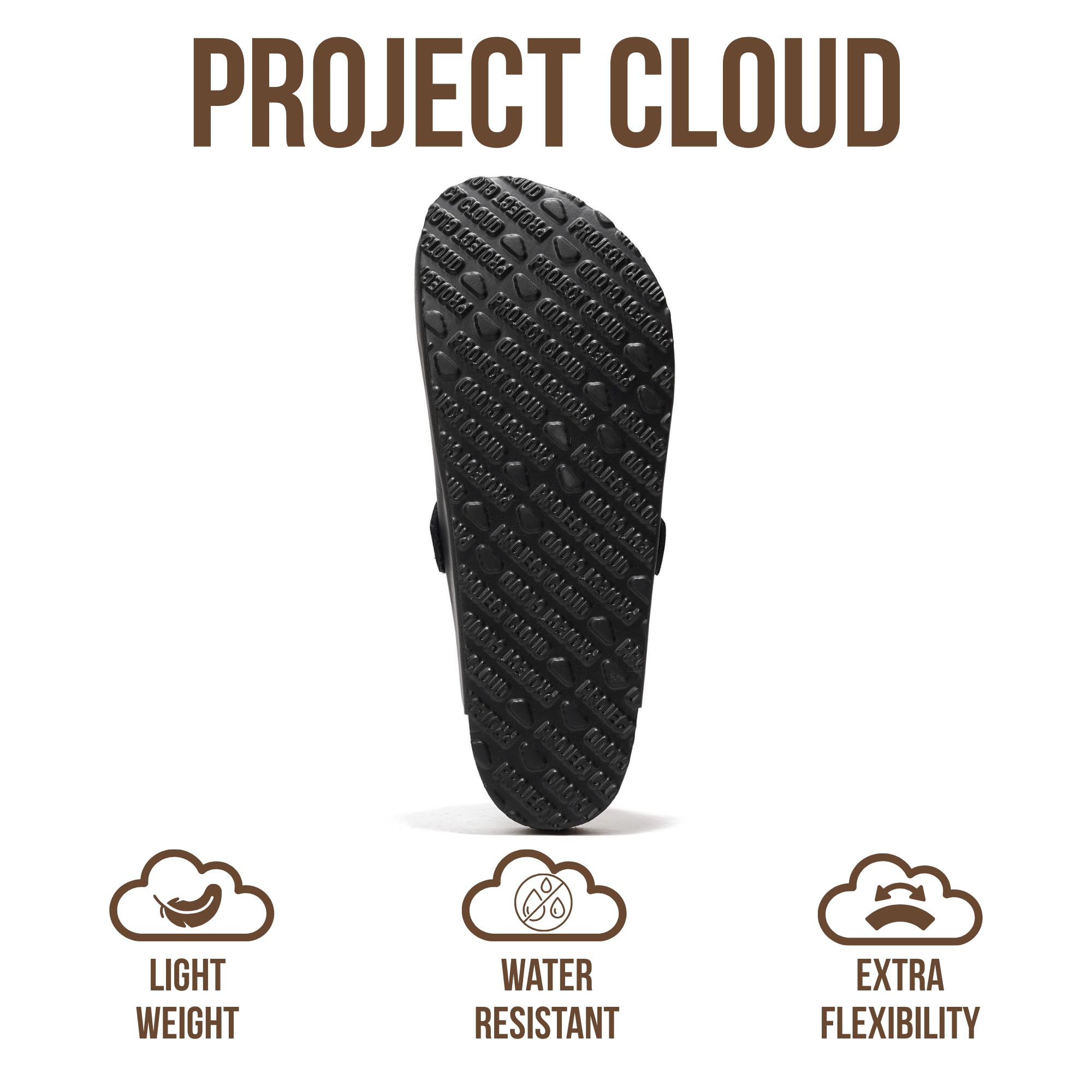 Project Cloud Mens Clogs - 100% Full Grain Genuine Leather Clogs for Men with Memory Foam Insole and Arch Support Natural Cork Footbed - Non Slip Mules Mens Slippers (Brooklyn, BLK, 11)