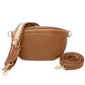 RFID Crossbody Bags for Women, Anti-Theft Sling Bag for Travel, Faraday Fabric Blocks 99% 5.G, Wi.Fi, Cell Phone Towers | Includes Two Removable Straps, Small Brown