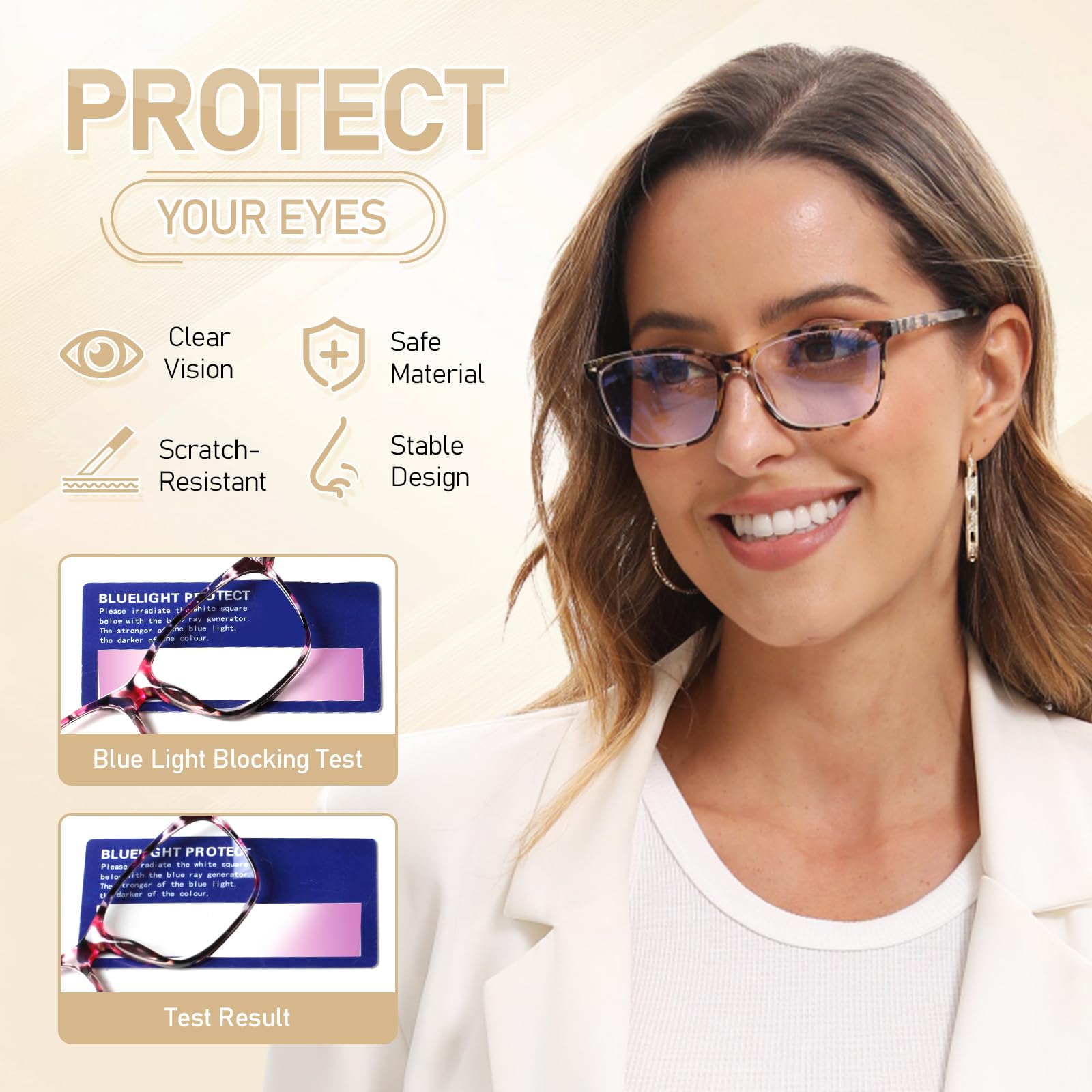 SIGVAN Ladies Reading Glasses Blue Light Blocking Spring Hinge Fashion Pattern Print Eyeglasses for Women (multicolour, 3.00)