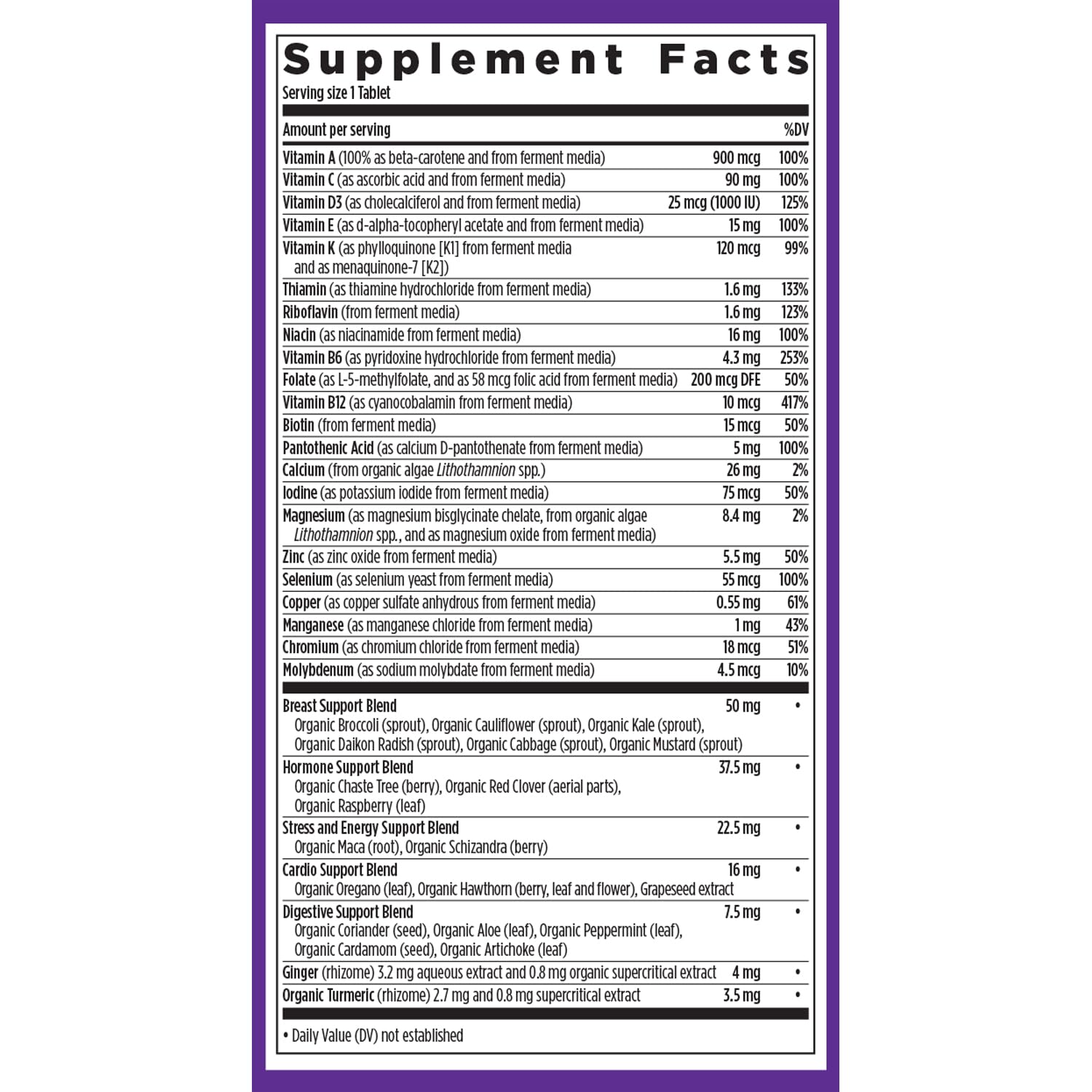 New Chapter Women’s Multivitamin 40+, extra B6 & B12, Biotin for Hair Growth, D3, Vit C, Zinc for Immune & Stress Support, Gentle on an Empty Stomach, One Daily, Non-GMO, Gluten-Free, 72 Tablets
