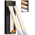 Gritin 10.2inch Under Cabinet Lighting Rechargeable 2 Pack- 3 Color Temps&5 Level Brightness, Super Bright, 4 Modes, Motion Sensor, Long Lasting - Easy Installation Magnetic Under Closet Lights