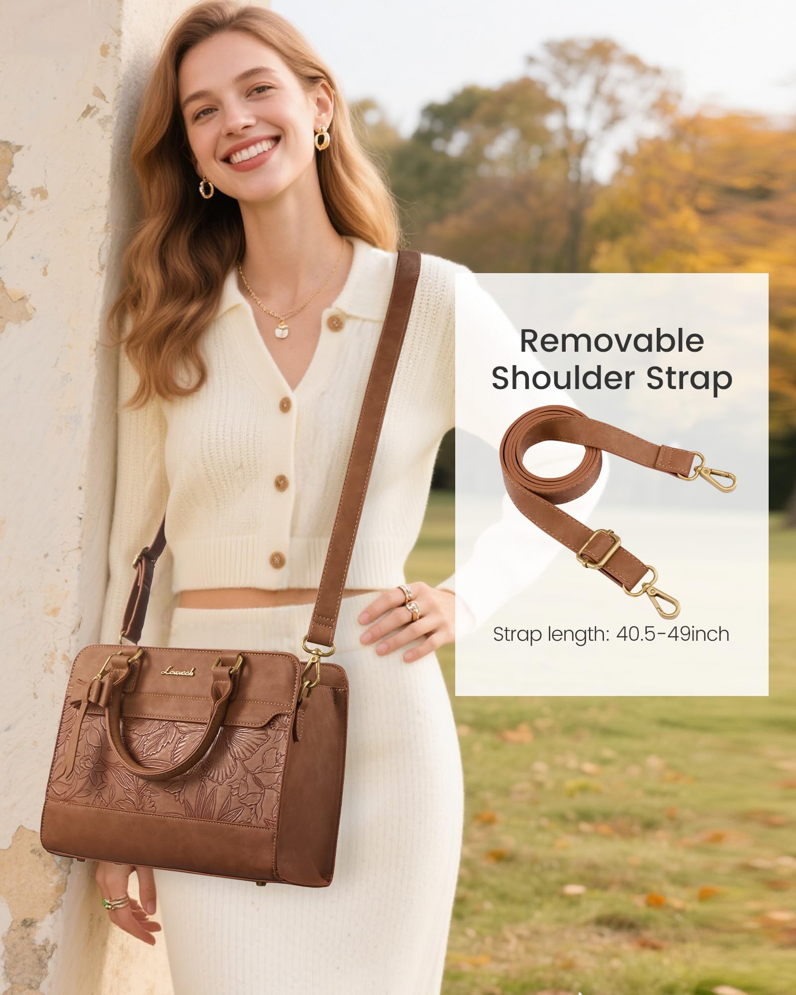 LOVEVOOK Purses for Women,Leather Tote Purse and Handbags,Satchel Shoulder Crossbody Top Handle Bags with Zipper