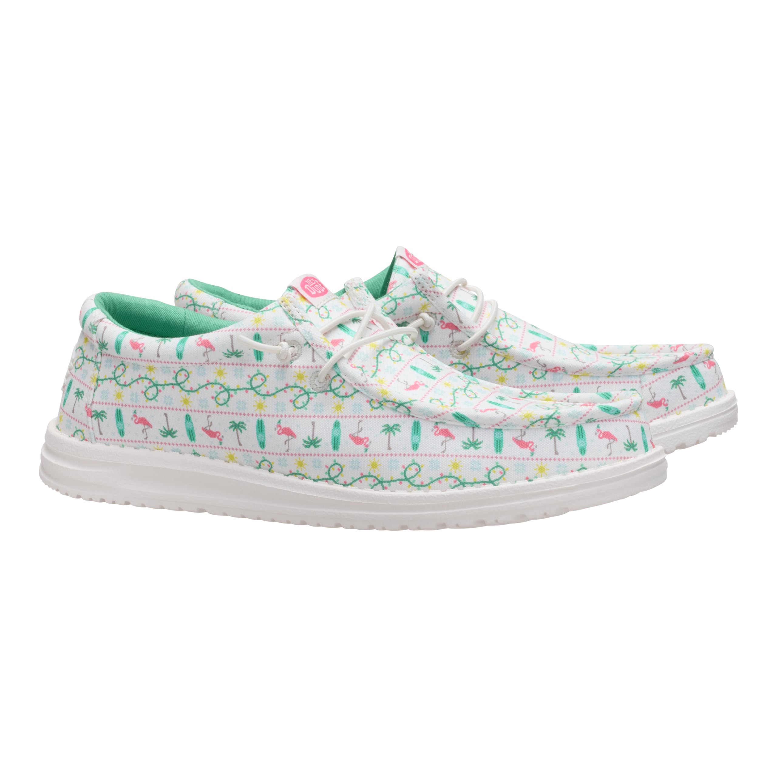 HEYDUDE Wally Beachmas White/Multi 11, Men’s Shoes, Slip-on Loafers, Comfortable & Light-Weight