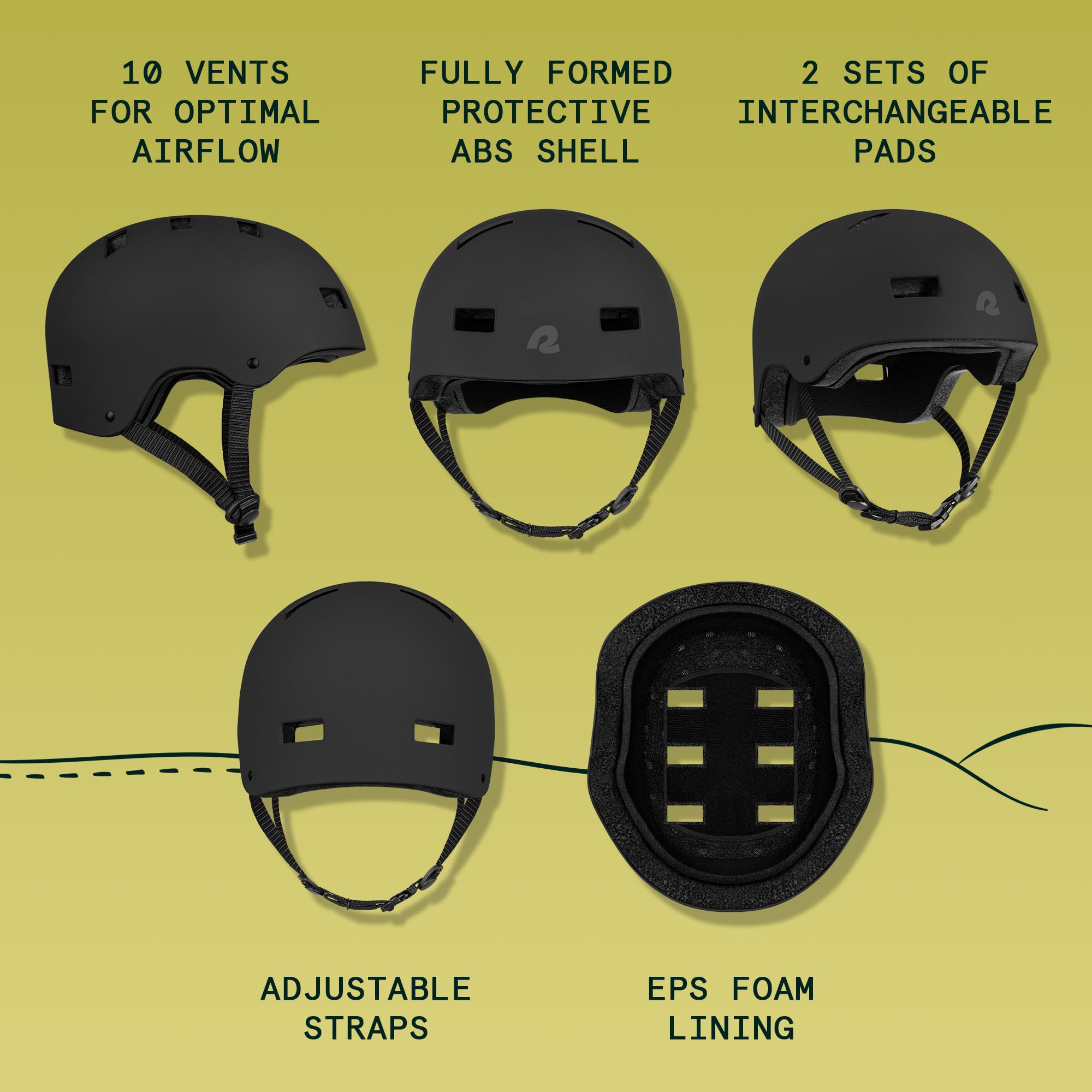 Retrospec Dakota Bicycle / Skateboard Helmet for Adults - Commuter, Bike, Skate, Scooter, Longboard & Incline Skating - Highly Protective & Premium Ventilation- Large- Matte Black